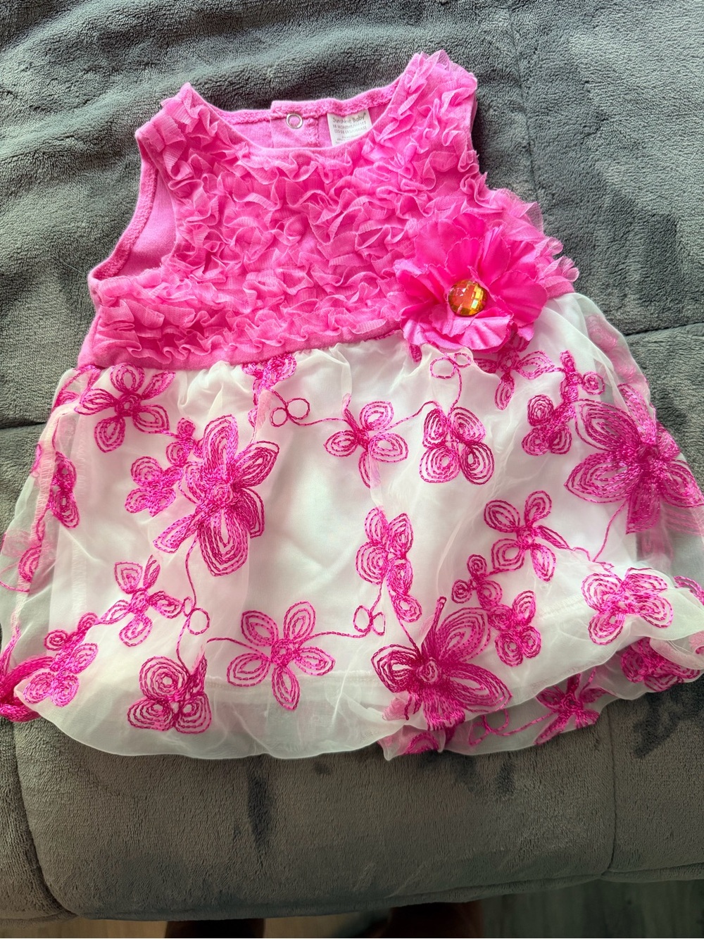 Sunshine Baby Pink Floral Party Dress
